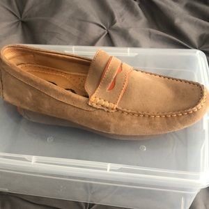 Mens tan driver shoe